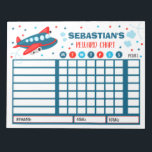 Reward Chart Airplane Personated Chore Chart Notitieblok<br><div class="desc">Personalized Reward Chore Routine Chart.</div>