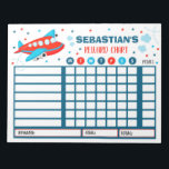 Reward Chart Airplane Personated Chore Chart Notitieblok<br><div class="desc">Personalized Reward Chore Routine Chart.</div>