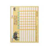 Reward Chart Jumping Spider Personalized Chores Notitieblok (Linkerzijde)