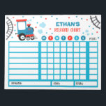 Reward Chart Monster Train Personalized Chores Notitieblok<br><div class="desc">Personalized Reward Chore Routine Chart.</div>