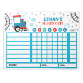 Reward Chart Monster Train Personalized Chores Notitieblok (Voorkant)