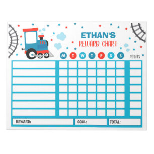 Reward Chart Monster Train Personalized Chores Notitieblok