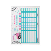 Reward Chart Monster Train Personalized Chores Notitieblok (Linkerzijde)