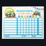 Reward Chart Monster Truck Personalized Chores Notitieblok<br><div class="desc">Personalized Reward Chore Routine Chart.</div>