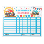 Reward Chart Monster Truck Personalized Chores Notitieblok (Voorkant)