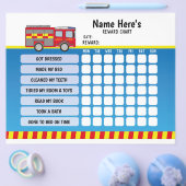 Reward Chart Personated Fire Truck Planner Kinder Flyer (Enkel)