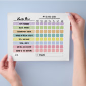 Reward Chart Personated Schedule Daily Fun Kinder Flyer (Hand)