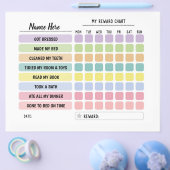 Reward Chart Personated Schedule Daily Fun Kinder Flyer (Enkel)