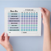 Reward Chart Personated Schedule Daily Fun Kinder Flyer (Hand)