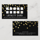 REWARD LOYALTY KAART glam confetti goud zwart (Voorkant / Achterkant)