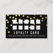 REWARD LOYALTY KAART glam confetti goud zwart