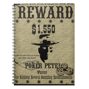 Reward Poster Poker Pete Notitieboek