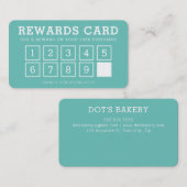 REWARD PUNCH CARD eenvoudige, moderne loyaliteit 1 Klantenkaartje (Voorkant / Achterkant)