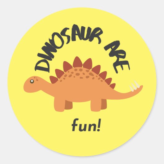 reward sticker for children dinosaur fun (Voorkant)