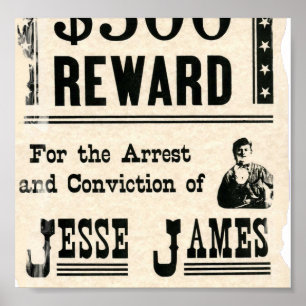 Reward voor Jesse James Poster