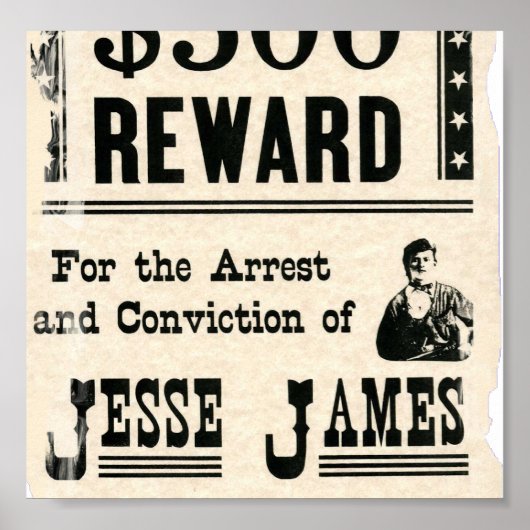 Reward voor Jesse James Poster (Voorkant)