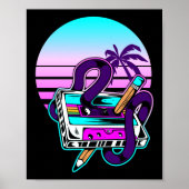 Rewind Cassette Music Pencil 80s 90s Poster (Voorkant)