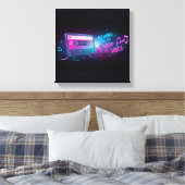 "Rewind the Good Vibes" Cassettebandje Canvas Afdr (Insitu (Slaapkamer))