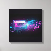"Rewind the Good Vibes" Cassettebandje Canvas Afdr (Voorkant)