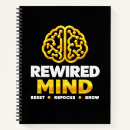 Rewired Mind Logo Spiraal Notebook - Zwarte Journa Notitieboek