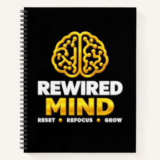 Rewired Mind Logo Spiraal Notebook - Zwarte Journa Notitieboek