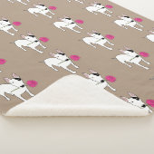 Rex.and flower Sherpa blanket Deken (3/4)