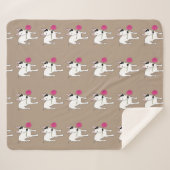 Rex.and flower Sherpa blanket Deken (Voorkant (horizontaal))