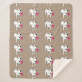 Rex.and flower Sherpa blanket Sherpa Deken (Voorkant)