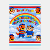 Rex and hoot ABC rainbow classroom premium 45 five Acryl Bord (Voorkant)