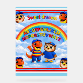 Rex and hoot ABC rainbow classroom premium 45 five Acryl Bord