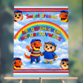 Rex and hoot ABC rainbow classroom premium 45 five Acryl Bord (Neutraal)