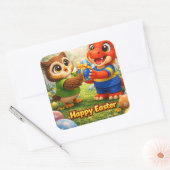 Rex and large happy Easter party stickers de (Envelop)
