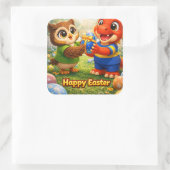 Rex and large happy Easter party stickers de (Tas)