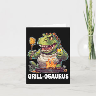 Rex Bbq Dinosaur Grappige Vaderdag Grillen  Kaart