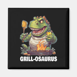 Rex BBQ Dinosaurus Grappige Vaderdag Grillen Magneet