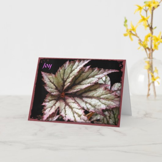 Rex Begonia-Wenskaart Kaart (Gele Bloem)