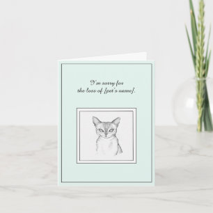Rex Cat Sympathy Gevouwen Wenskaart Kaart