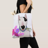 Rex de TV Terrier met bloemen Tote Bag (Dichtbij)