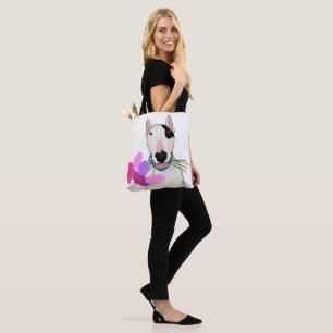 Rex de TV Terrier met bloemen Tote Bag
