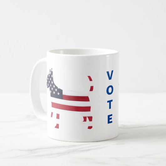 Rex de tv-terriër stem Mok (Voorkant links)