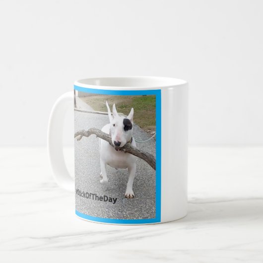 Rex de TV Terrier Stick van de dag mok (Voorkant links)