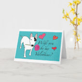 Rex De TV Terrier Valentijnkaart Kaart (Gele Bloem)