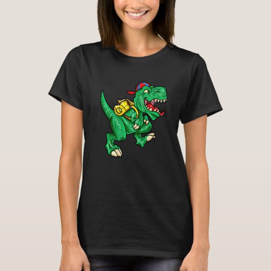Rex Dinosaur Halloween terug naar school T-shirt (Voorkant)