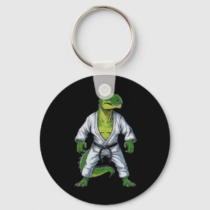 Rex Dinosaur Martial Arts Martial Artist Jiu-jitsu Sleutelhanger
