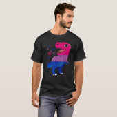Rex Dinosaurus Biseksueel Vlag Biseksualiteit Prid T-shirt (Voorkant volledig)