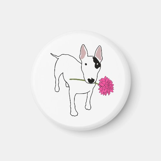 Rex en bloemmagneet magneet (Voorkant)