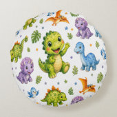 Rex en Dino-Mite Vrienden Rond Kussen (Achterkant)