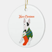 Rex en kousenhuis keramisch ornament (Links)