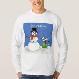 Rex en Snowman Sharing is zorgwekkend t-shirt