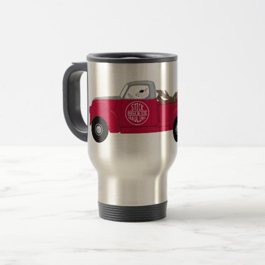 Rex en zijn rode vrachtwagen reismodebok reisbeker (Voorkant links)